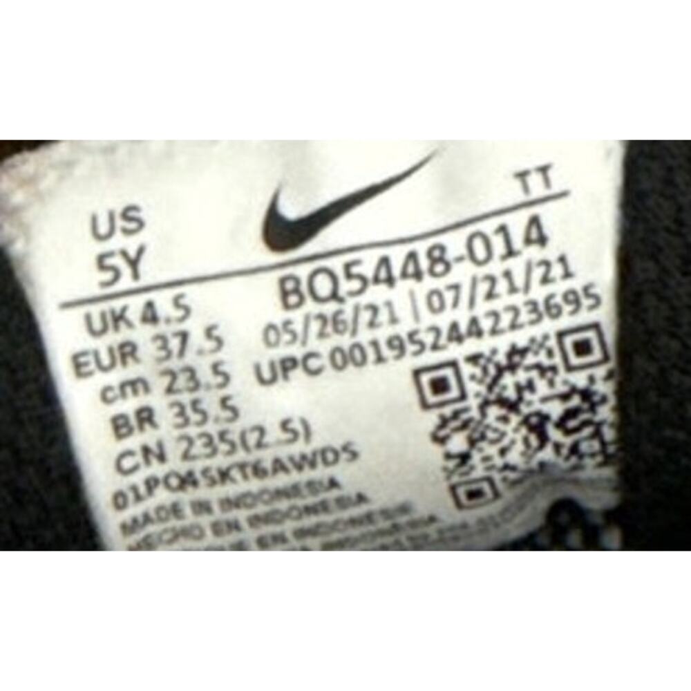 Nike Shoes Court Borough Low Anthracite Stadium Grey Black Sneakers Size Youth 5 - Picture 6 of 6